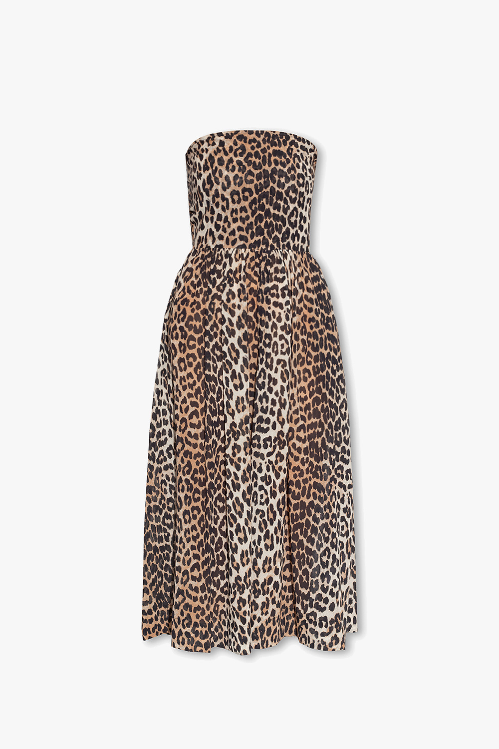 Beige Leopard print dress Ganni - SchaferandweinerShops KR